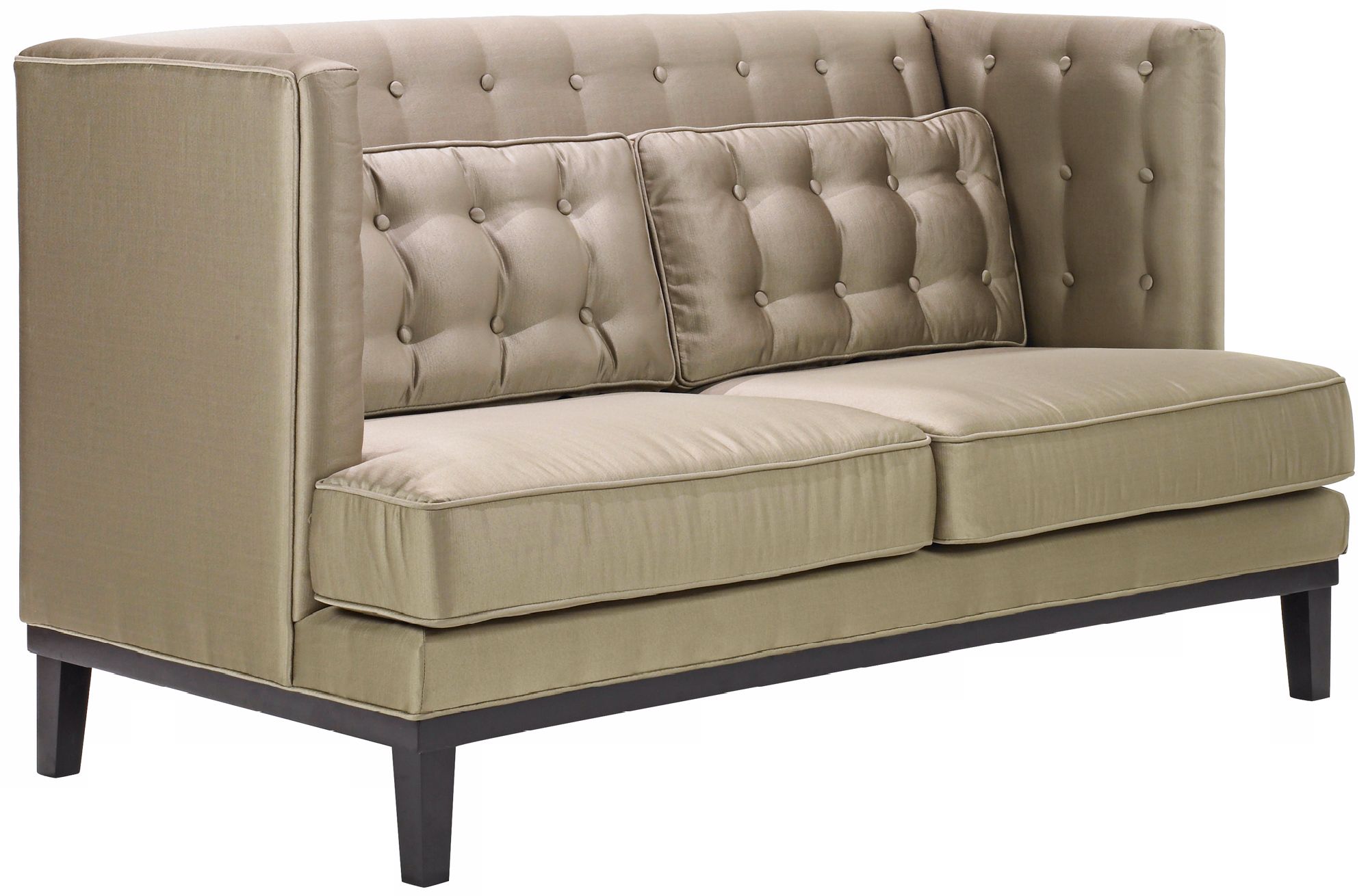 Noho Collection Champagne Satin Loveseat