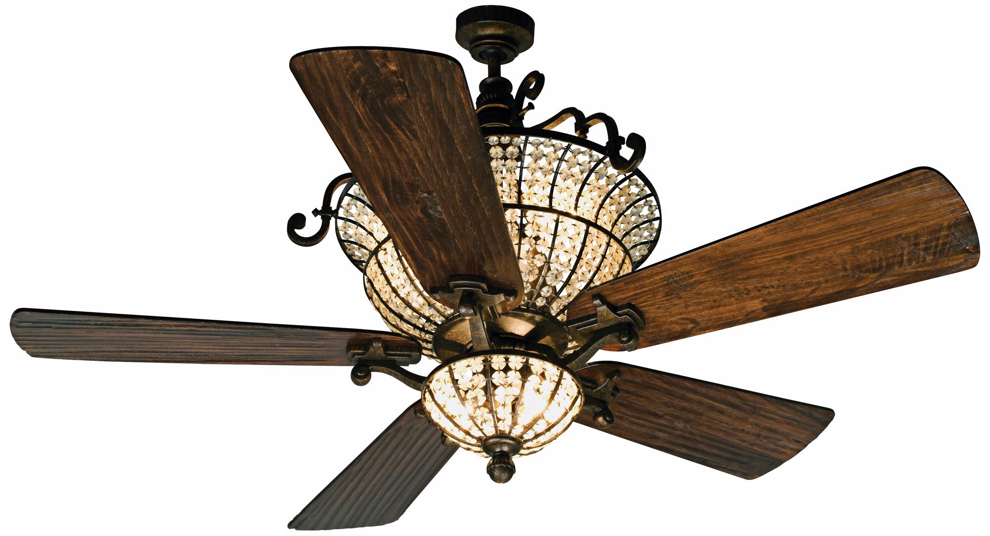 56" Craftmade Cortana In Peruvian With Crystal Ceiling Fan