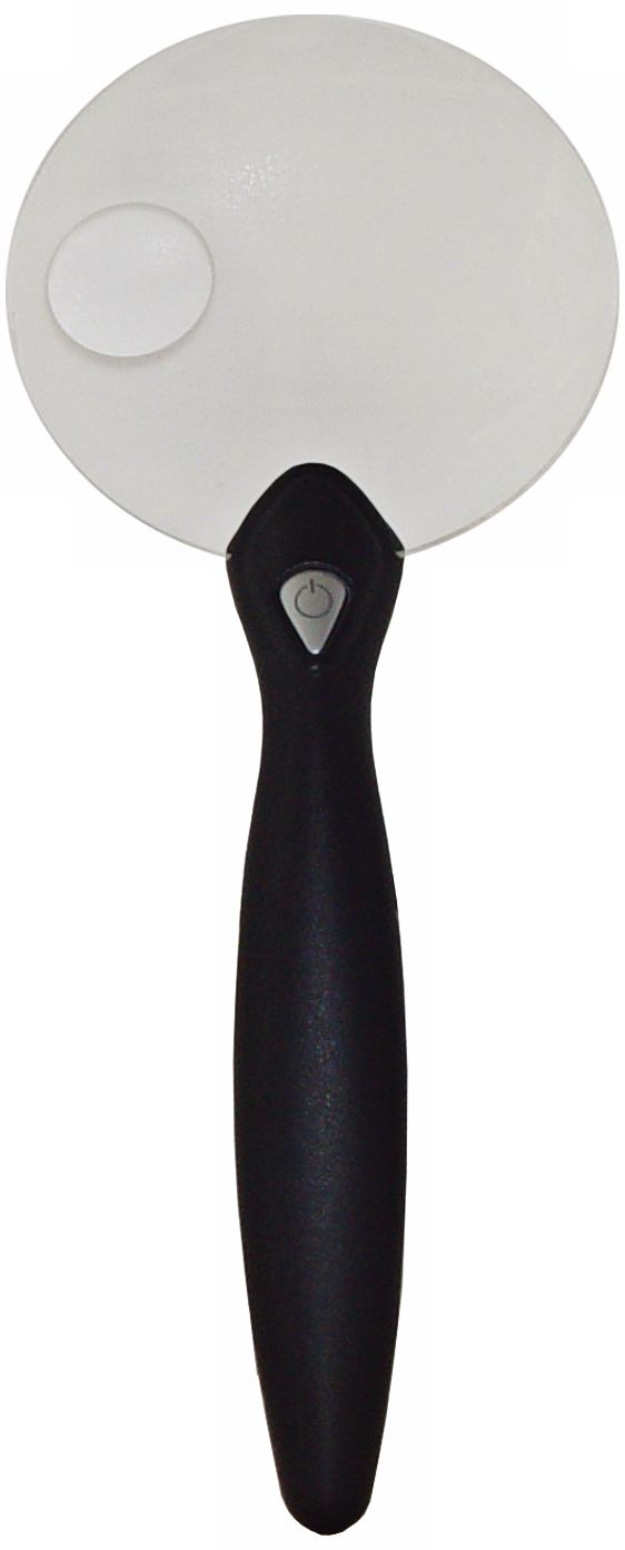 Rimless Black LED Magnifier