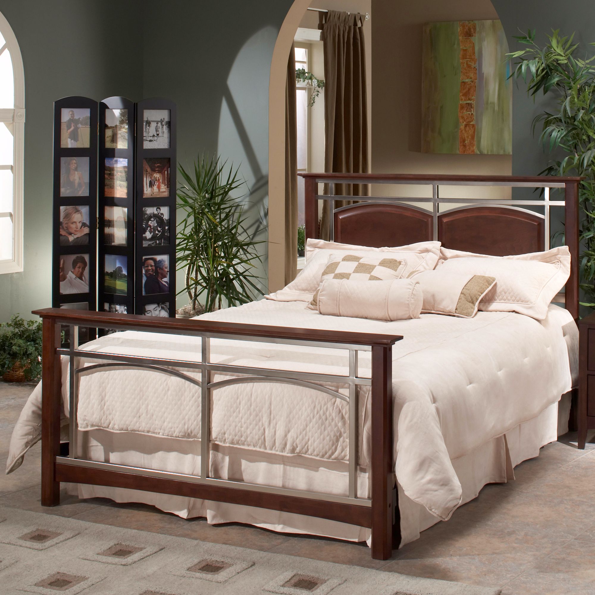 Hillsdale Banyan Espresso and Nickel Bed Full T4111
