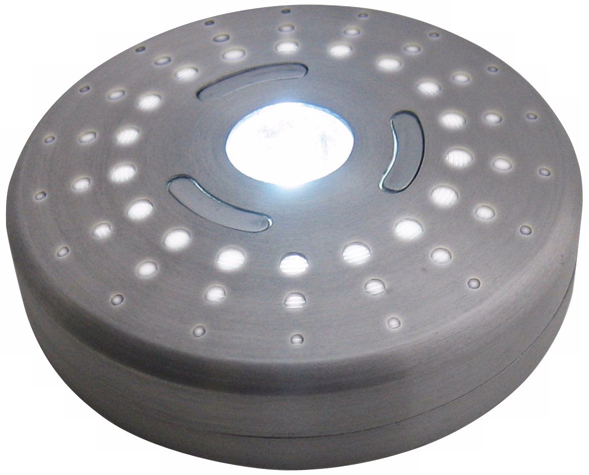High Output LED Silver and Metal Accent Puck Light