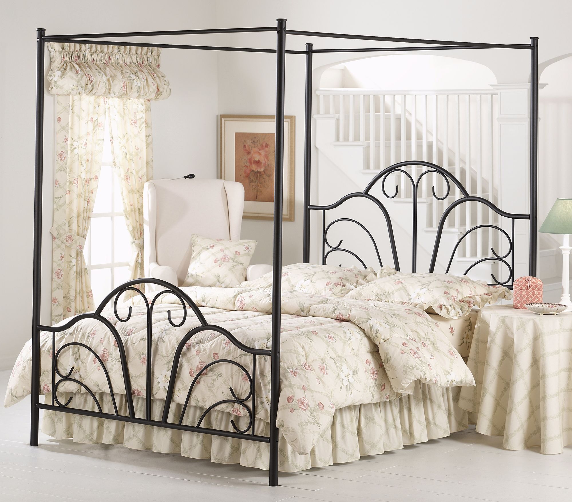 Hillsdale Dover Textured Black Bed