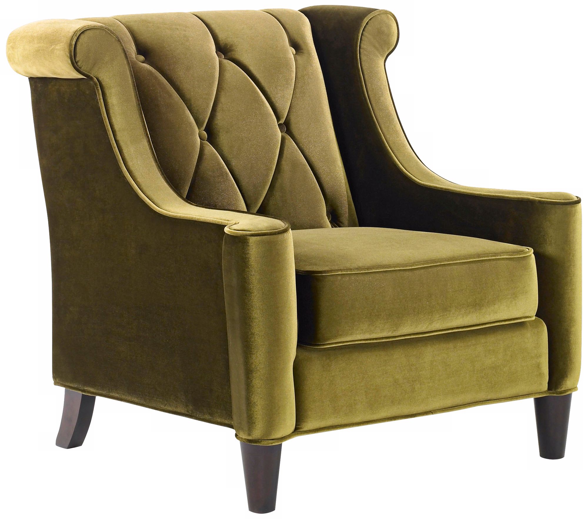 Barrister Green Velvet Club Chair