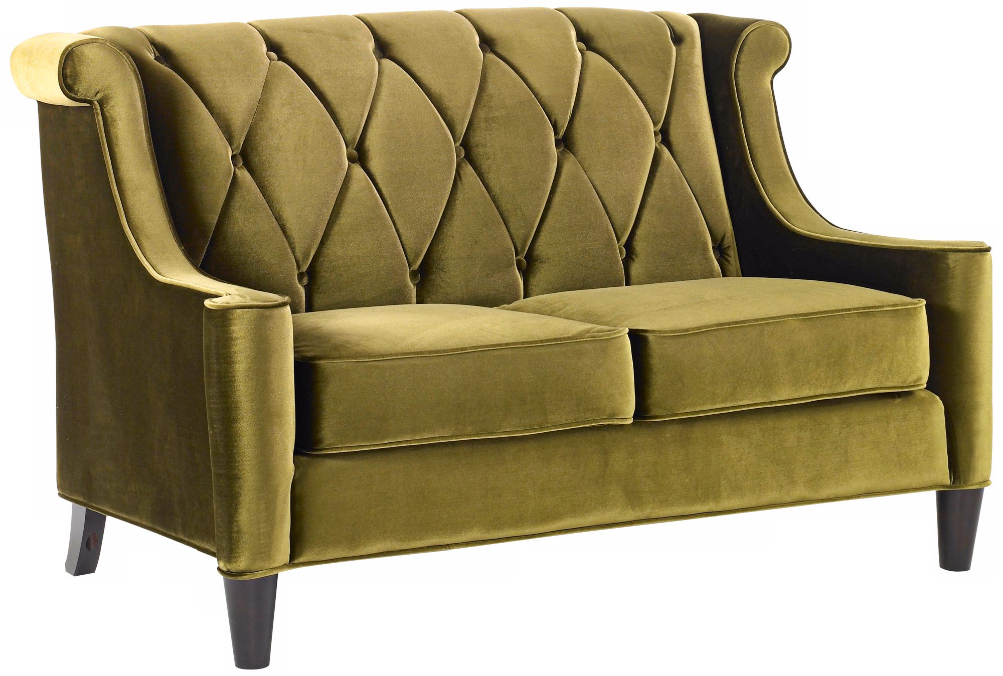 Barrister Green Velvet Love Seat