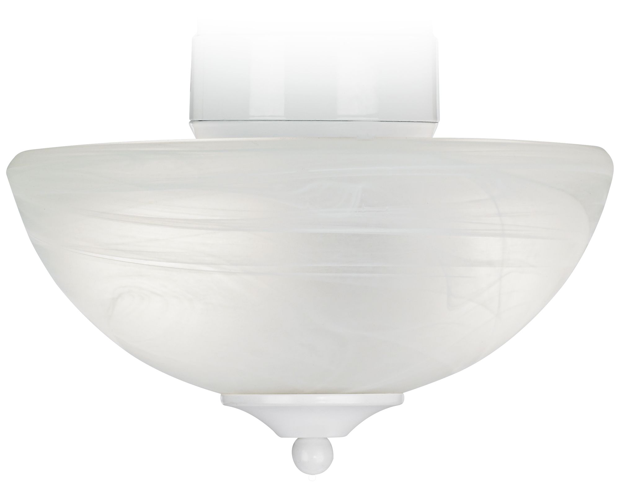 ENERGY STAR® Pull Chain White Finish Alabaster Light Kit