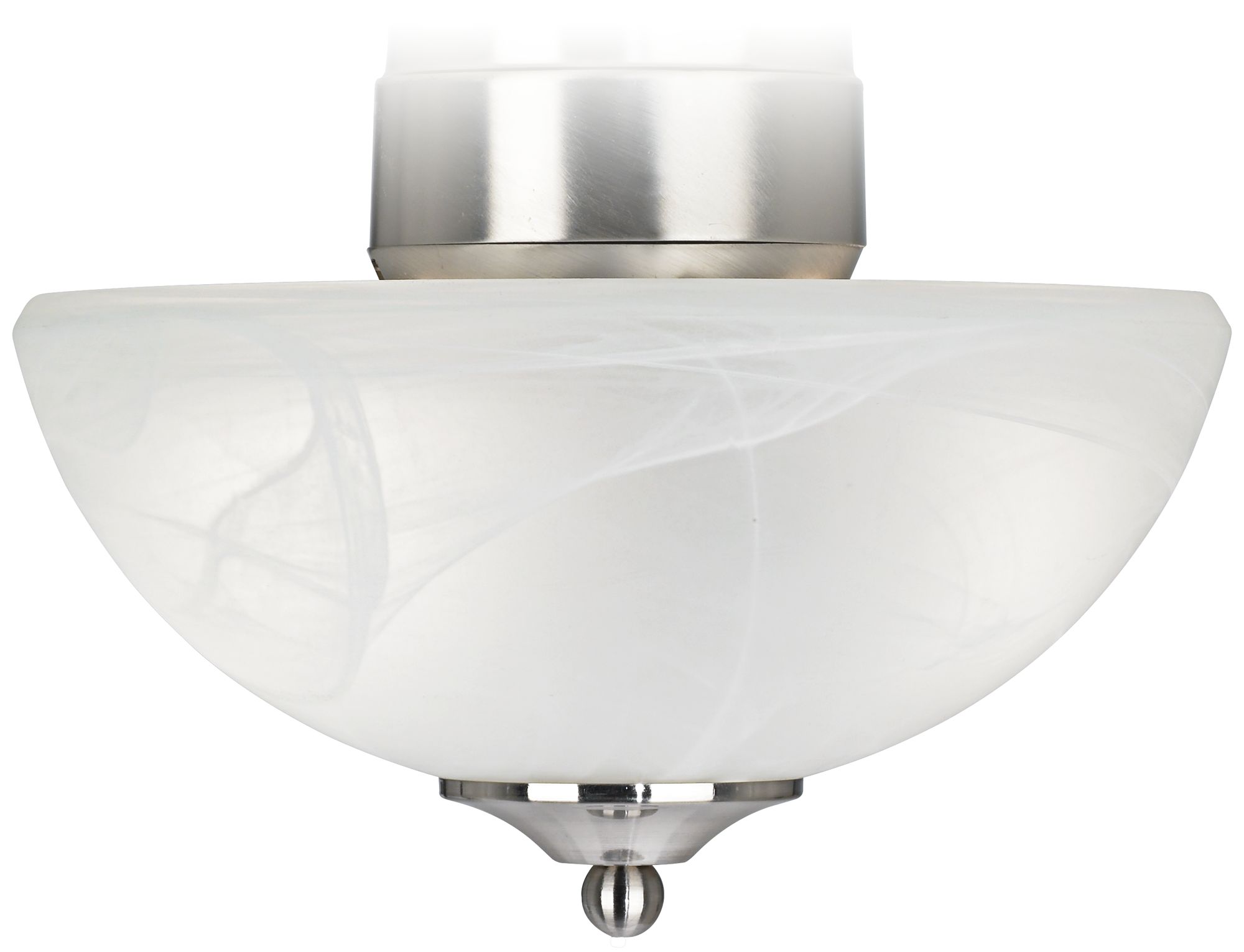 ENERGY STAR® Pull Chain Brushed Steel Alabaster Light Kit