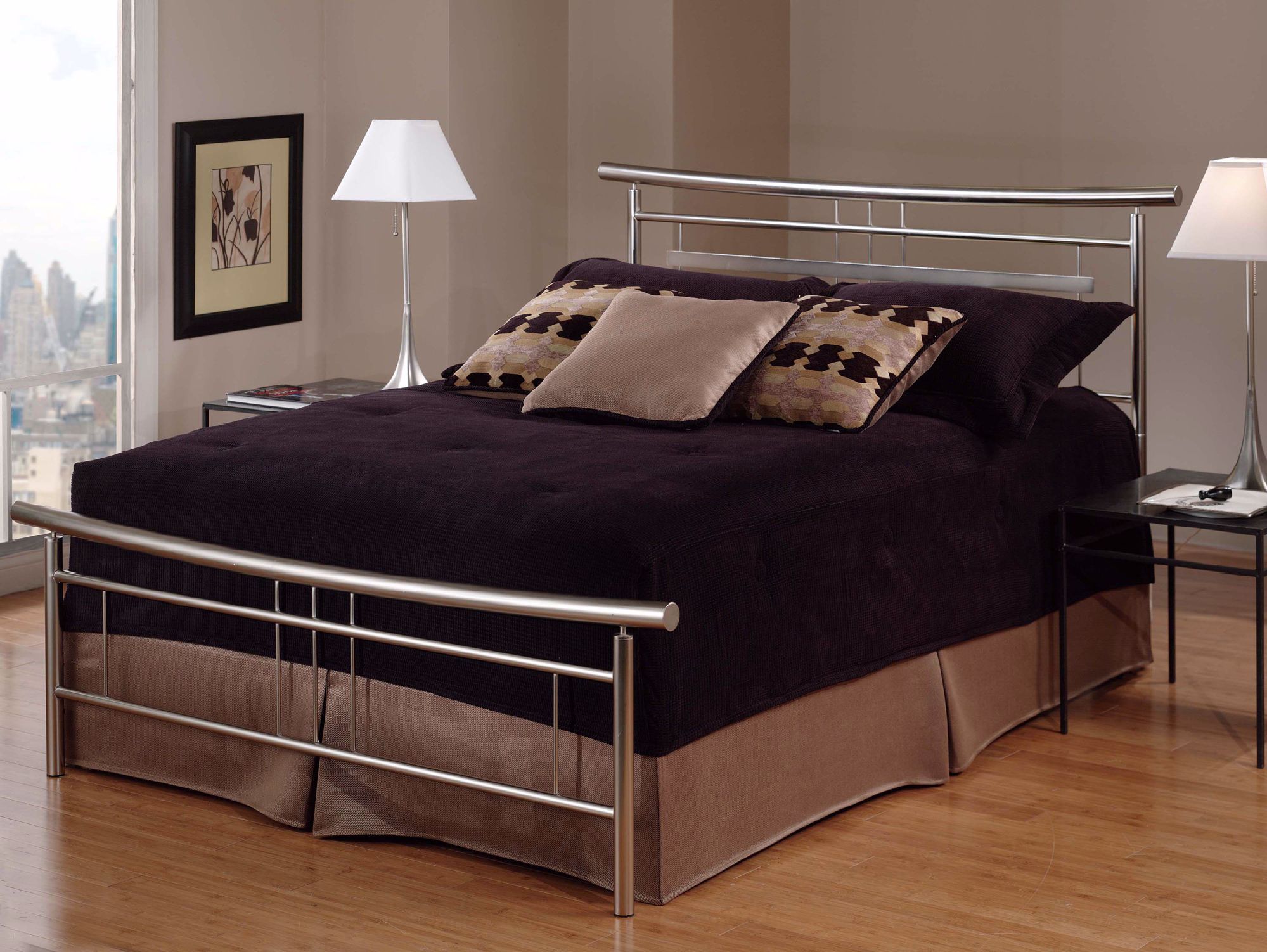 Hillsdale Soho Brushed Nickel Bed