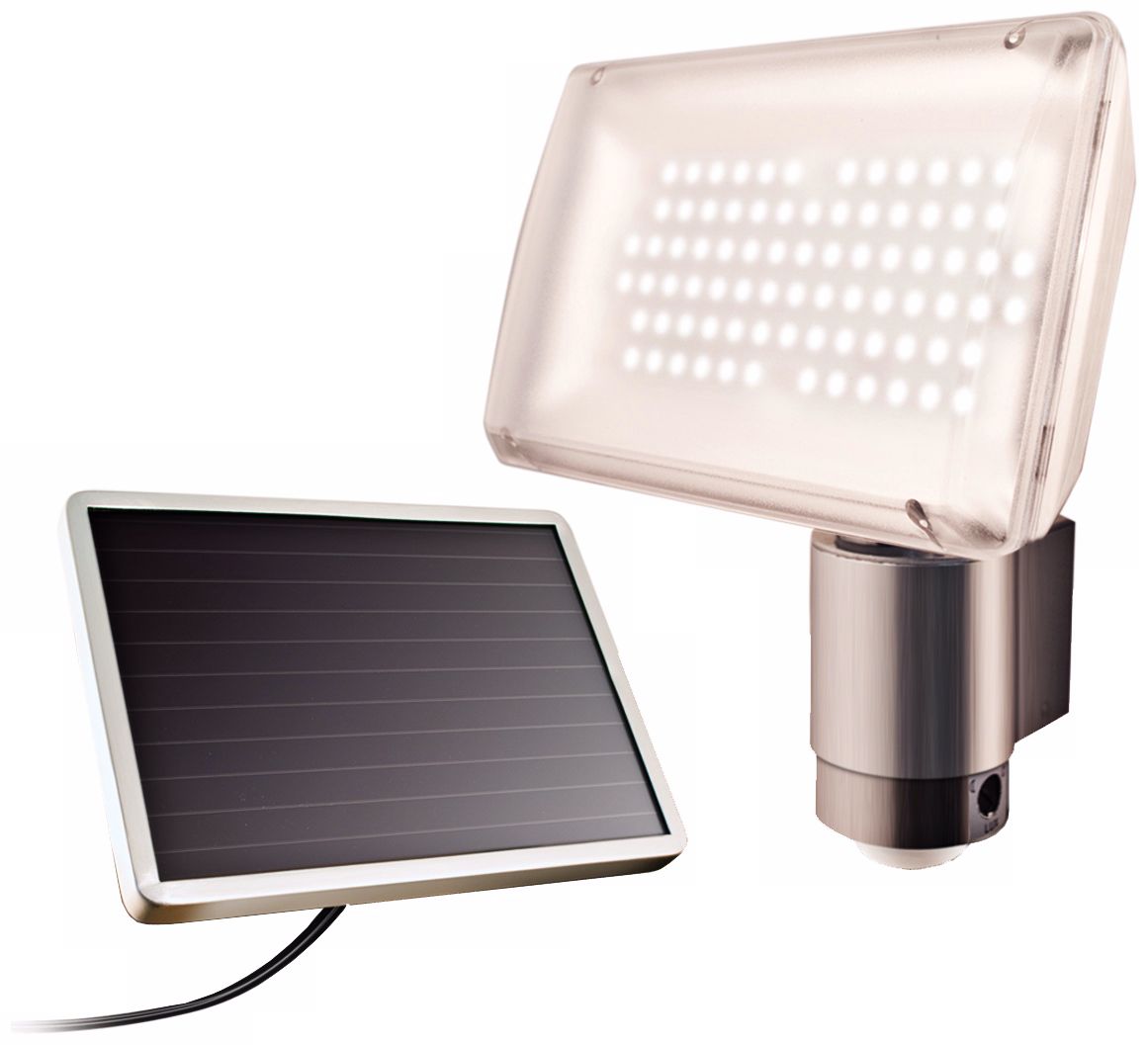 White Solar Power Motion 80 LED 10" Wide Flood Light
