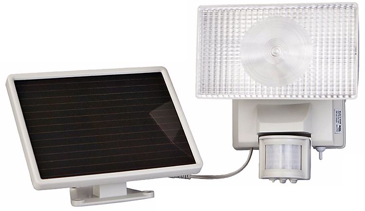 White Solar Power Motion Activated 50 LED Flood Light