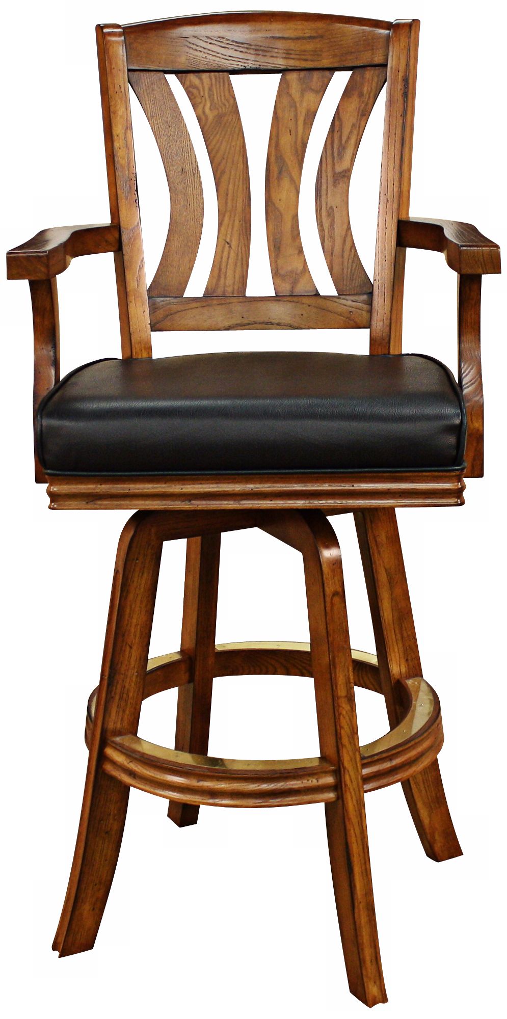American Heritage Bradbury Suede 30" High Swivel Bar Stool