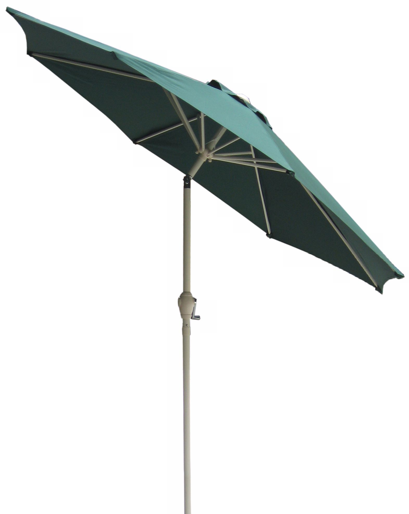 Hunter Green and Almond Steel Market Umbrella