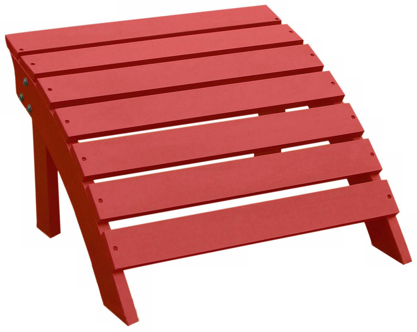 Adirondack Red Finish Wood Footrest