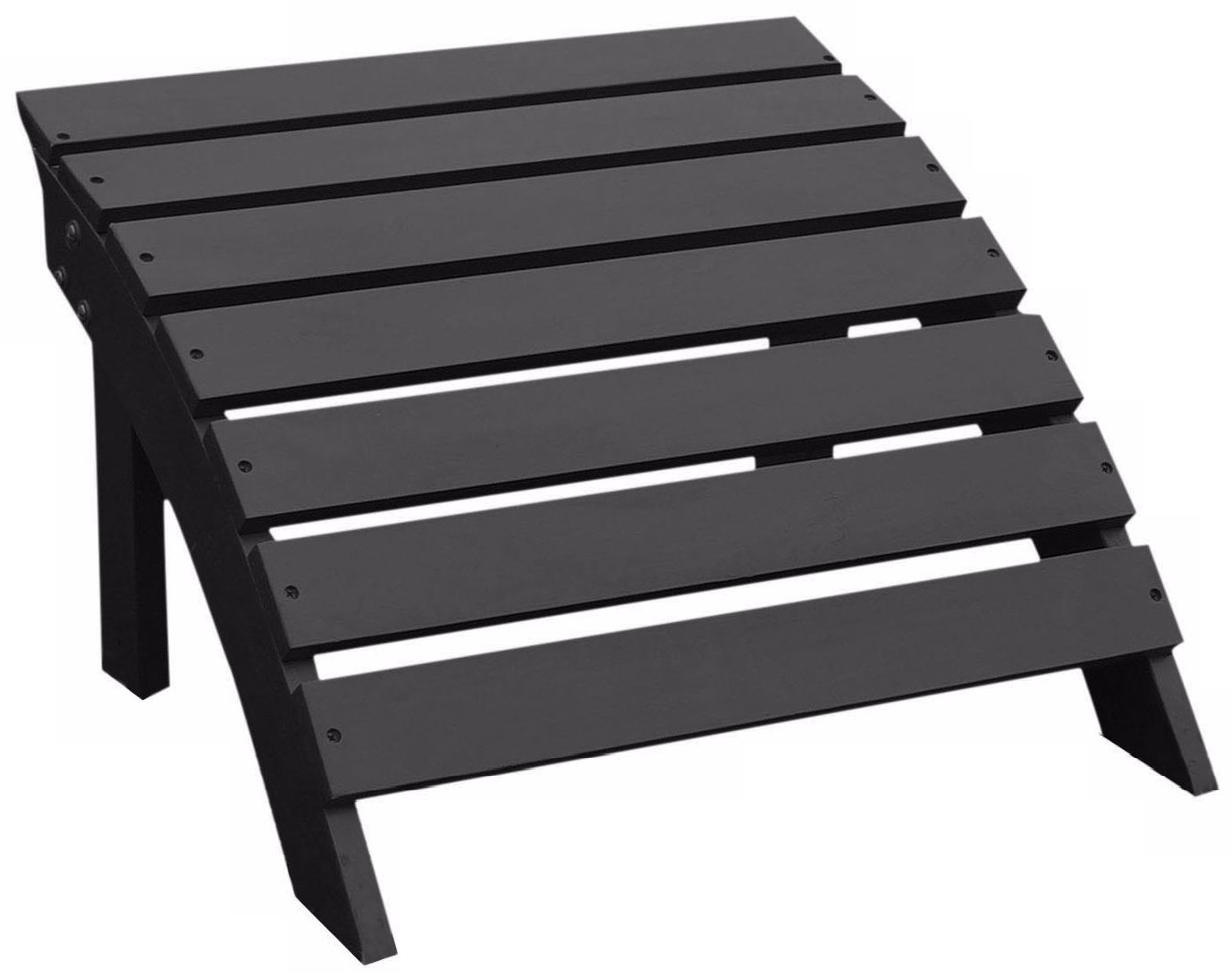 Adirondack Black Finish Wood Footrest