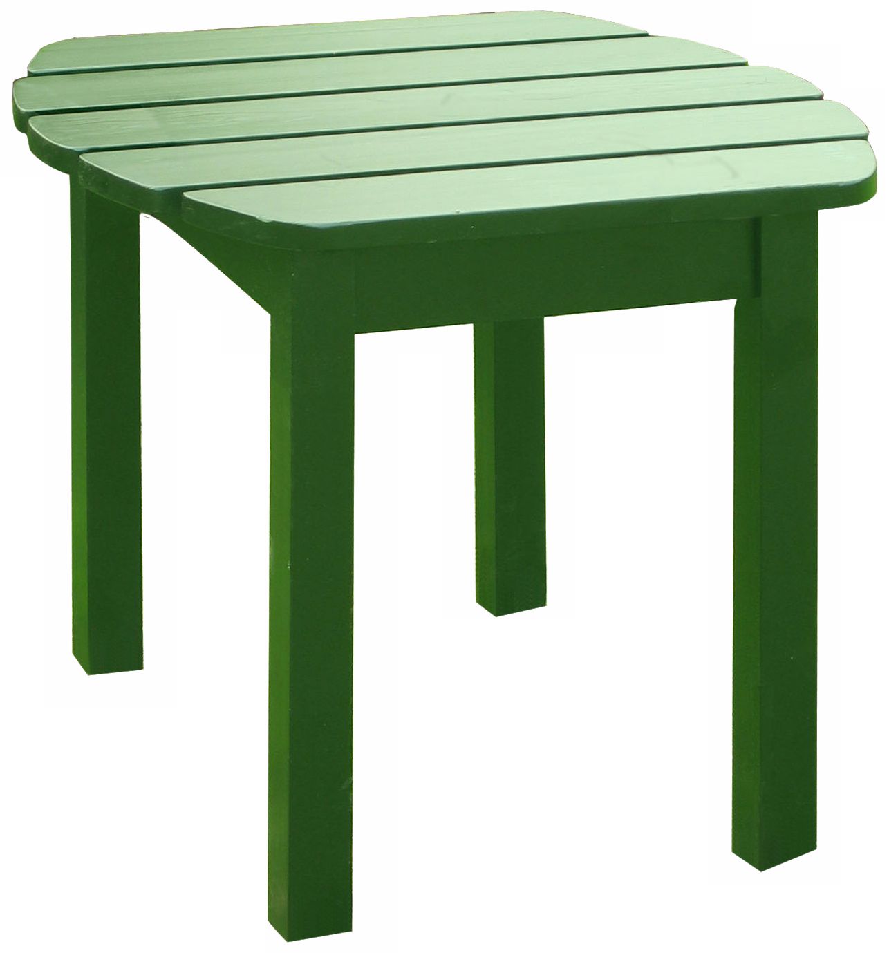 Hunter Green Finish Solid Wood Accent Table
