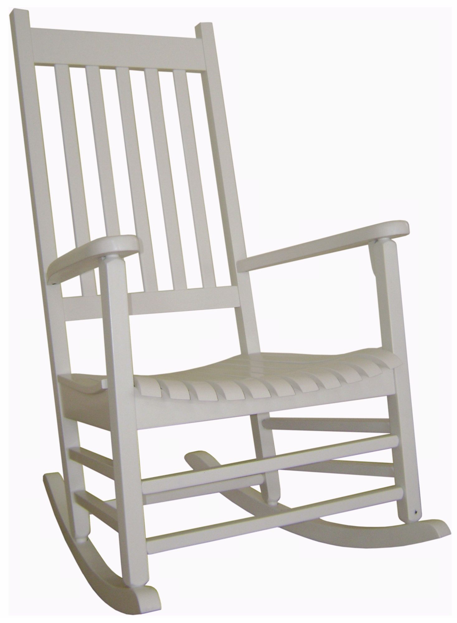 Solid Wood White Porch Rocker Chair