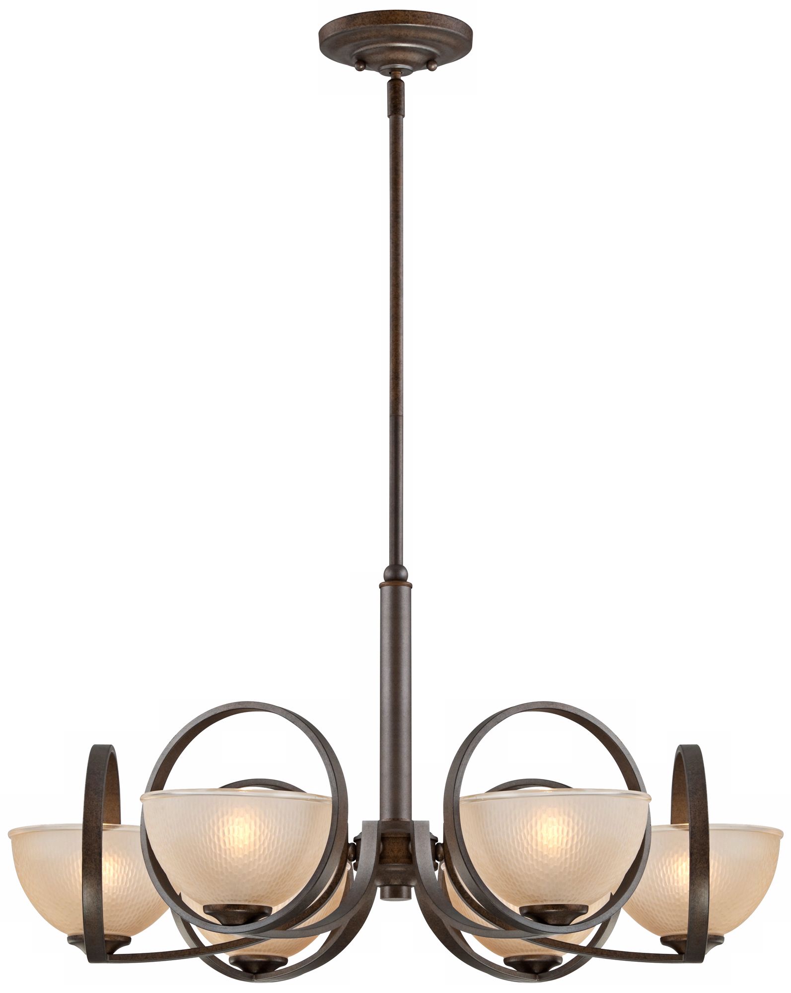 Franklin Iron Works Gold Luster 6-Light Chandelier