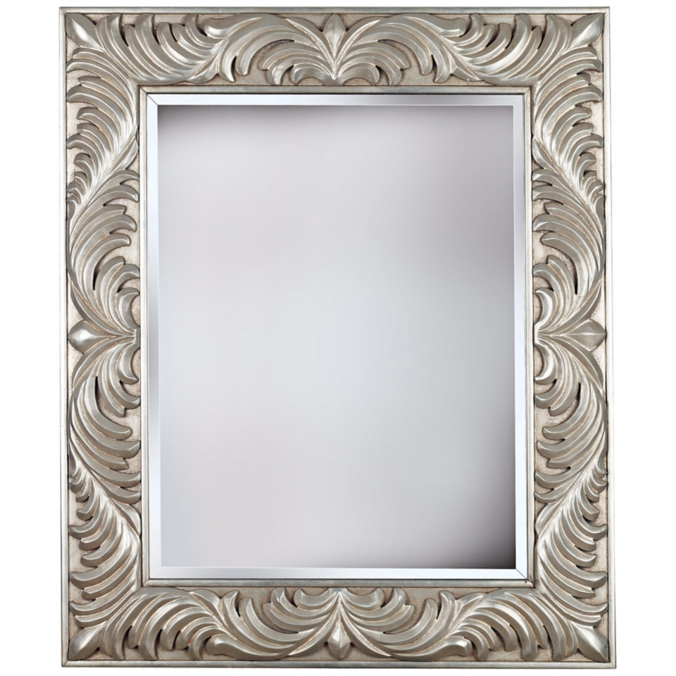Empress Gilded Silver 38" High Wall Mirror   #T5043