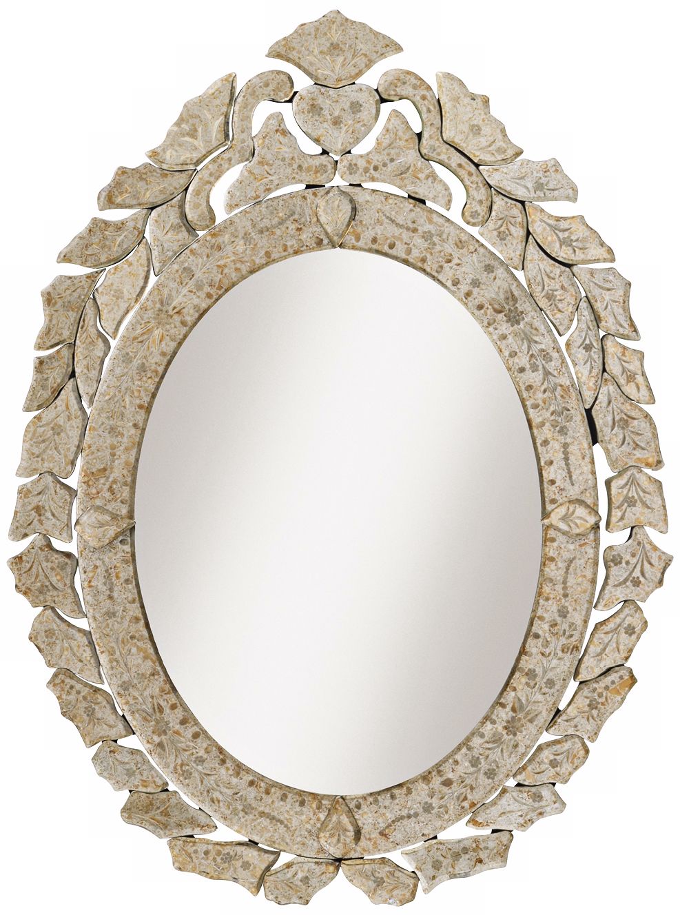 Kichler Petite Oval Antique Beveled Frame 28" Wall Mirror