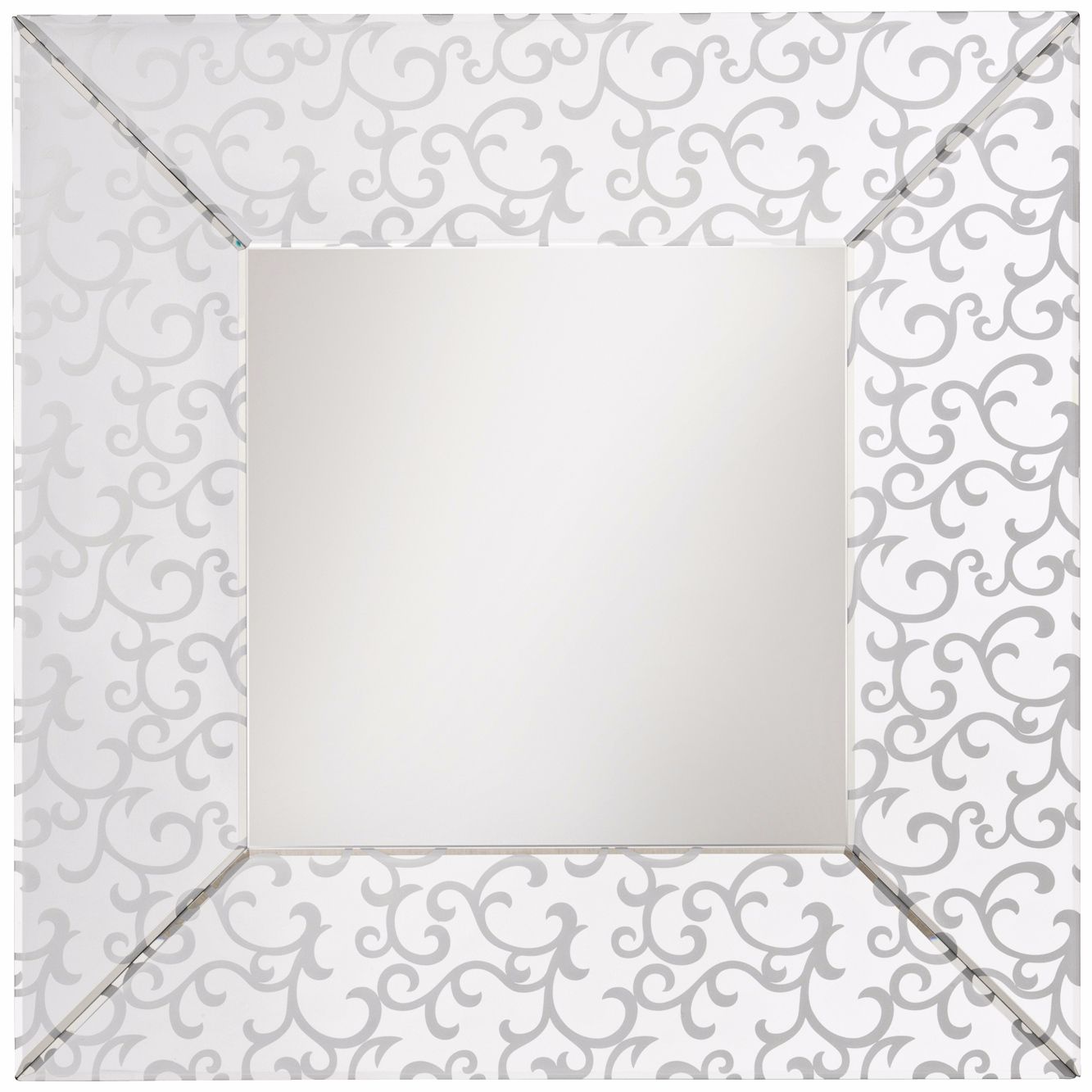 Kichler Scroll Etched and Beveled 35 1/2" Square Wall Mirror