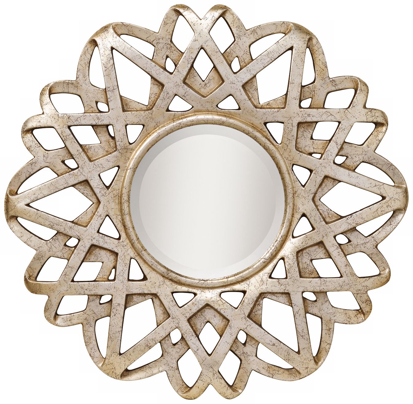 Kichler Rebound Silver Leaf Finish 30" Wide Wall Mirror