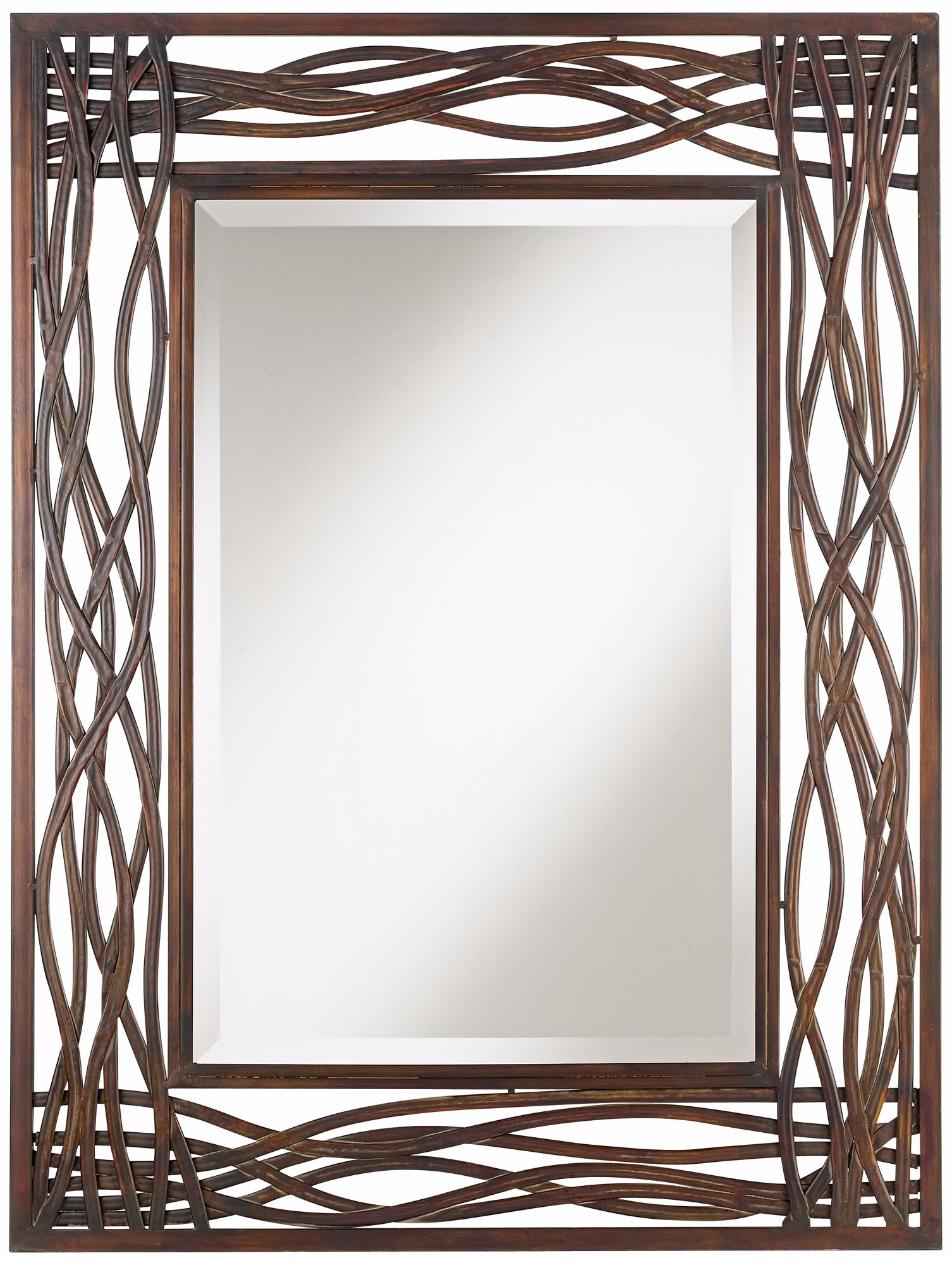 Uttermost Dorigrass Distressed Mocha Brown Wall Mirror