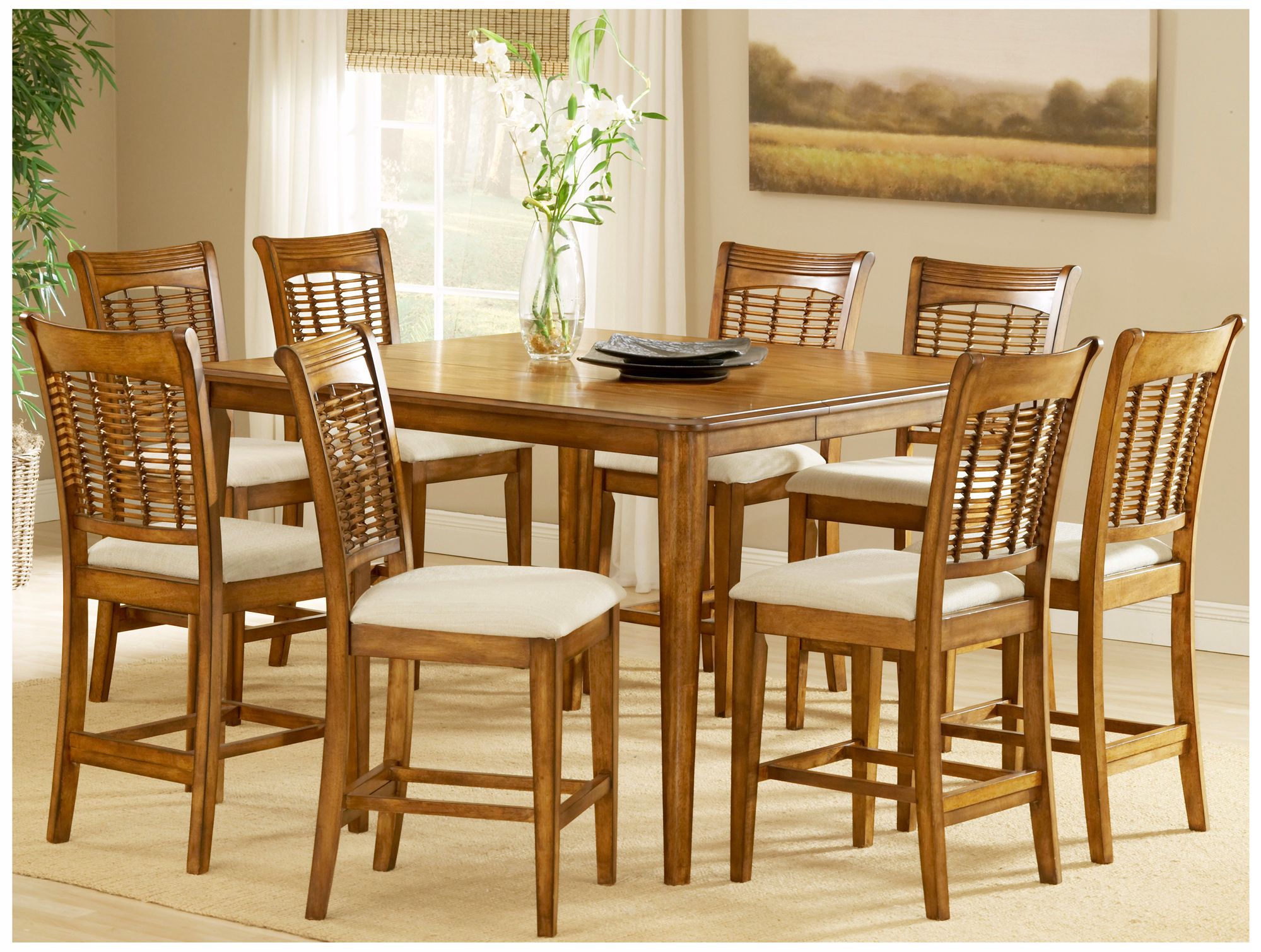 Hillsdale Bayberry Counter Height 9 Piece Dining Set