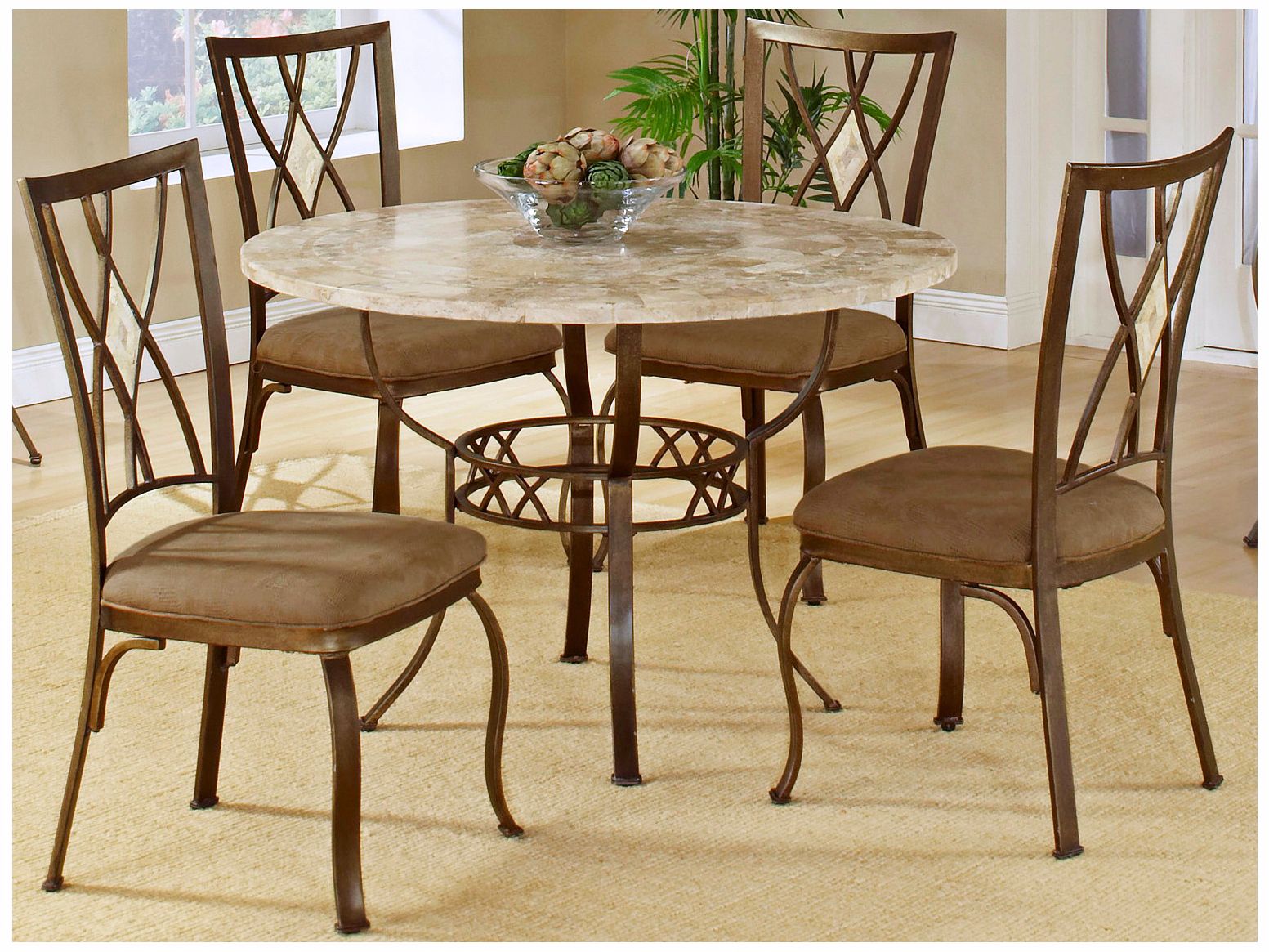 Hillsdale Brookside Round Diamond 5 Piece Dining Set T5473