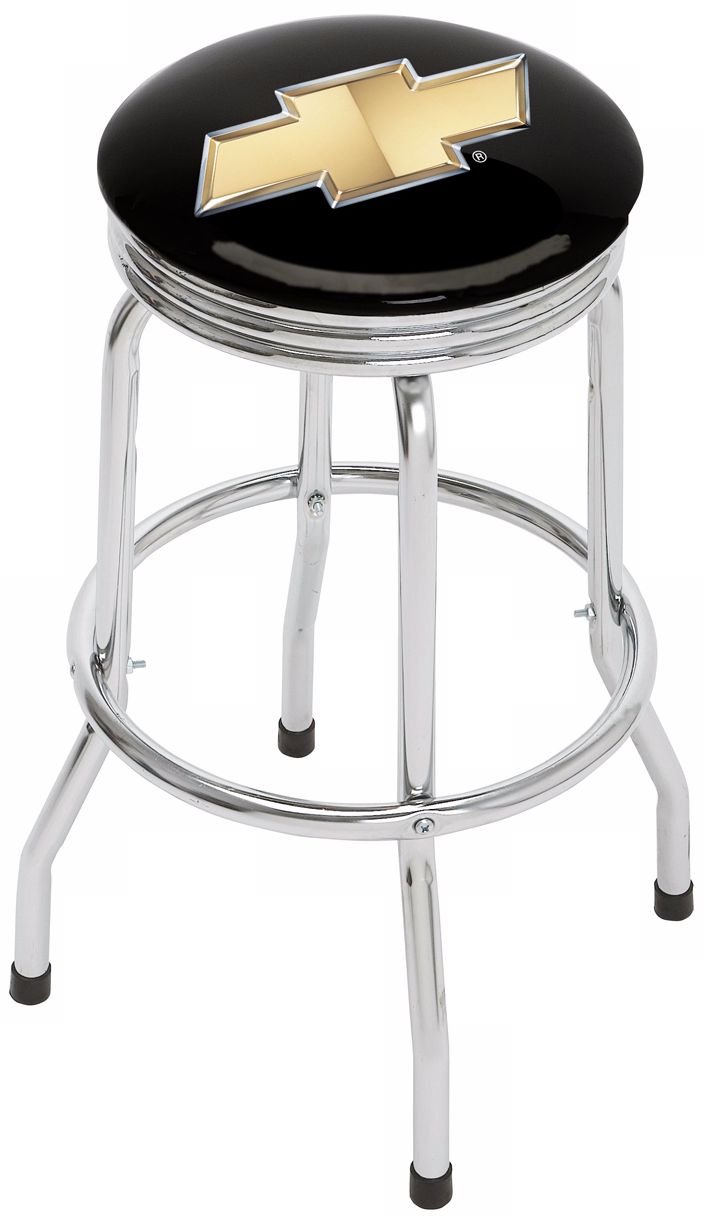 Chevrolet Bowtie Single Ring Retro Bar Stool