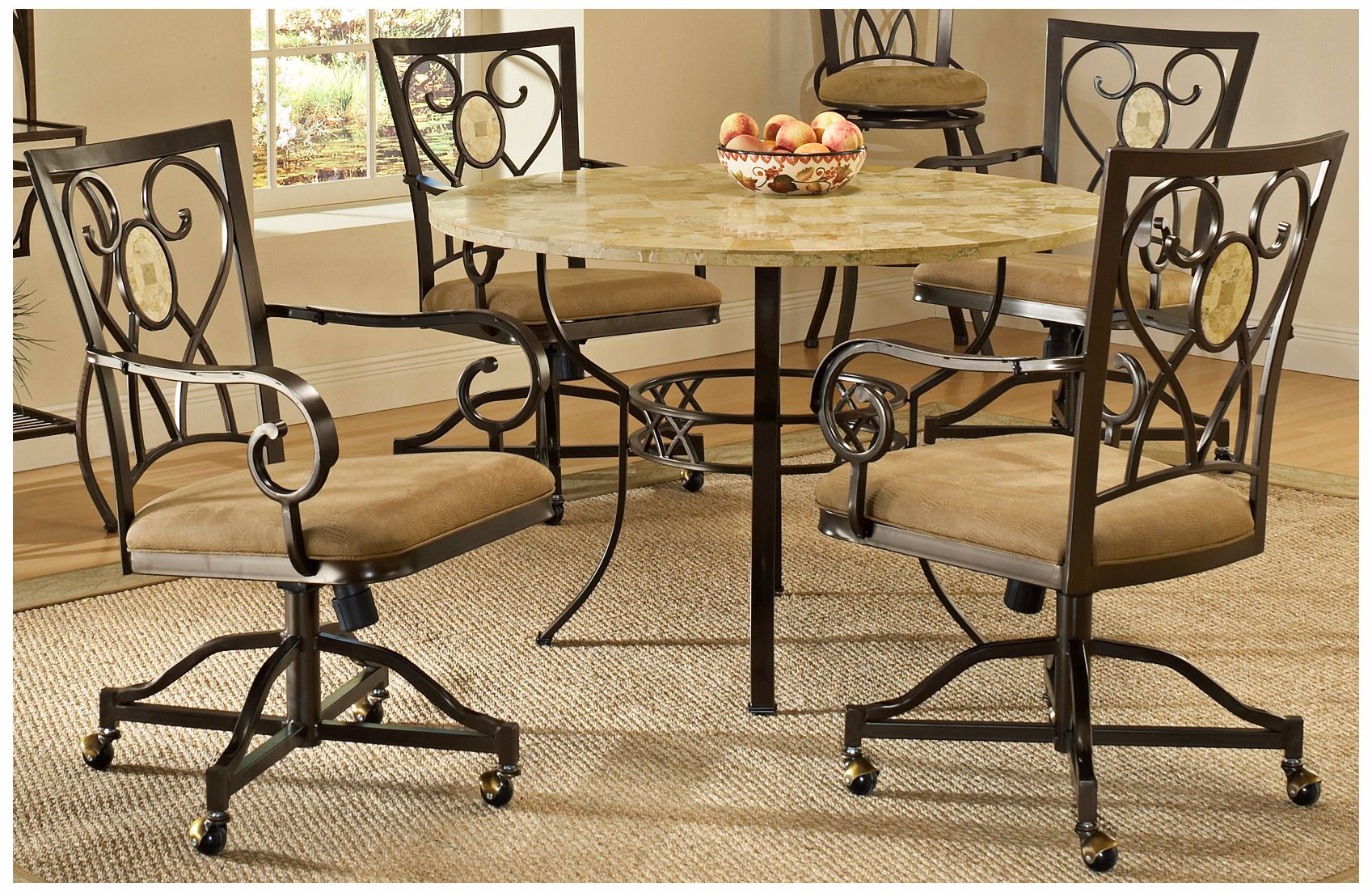 Hillsdale Brookside Round Oval Back Dining Set