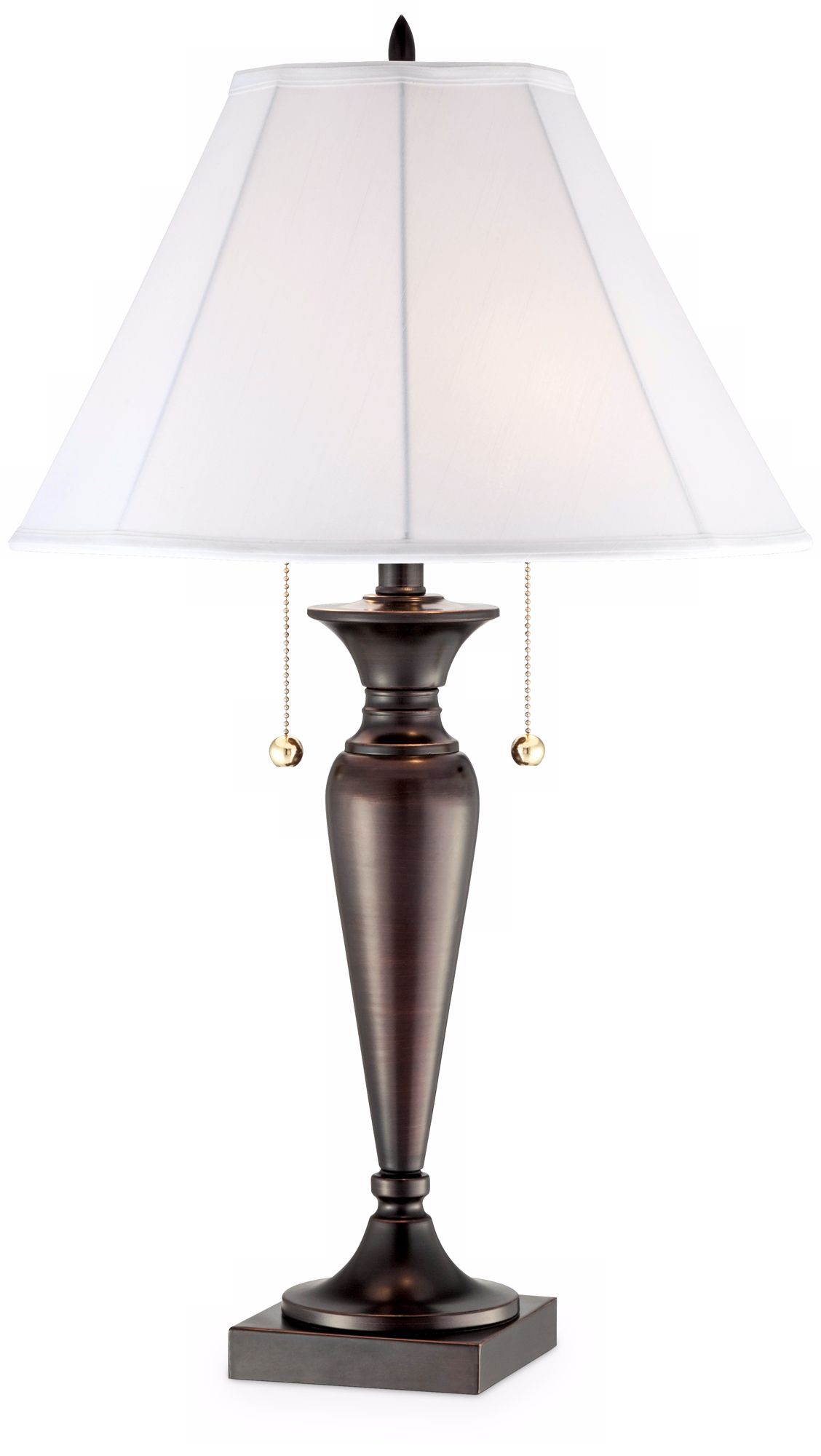 Modern Dark Bronze 2-Light Table Lamp