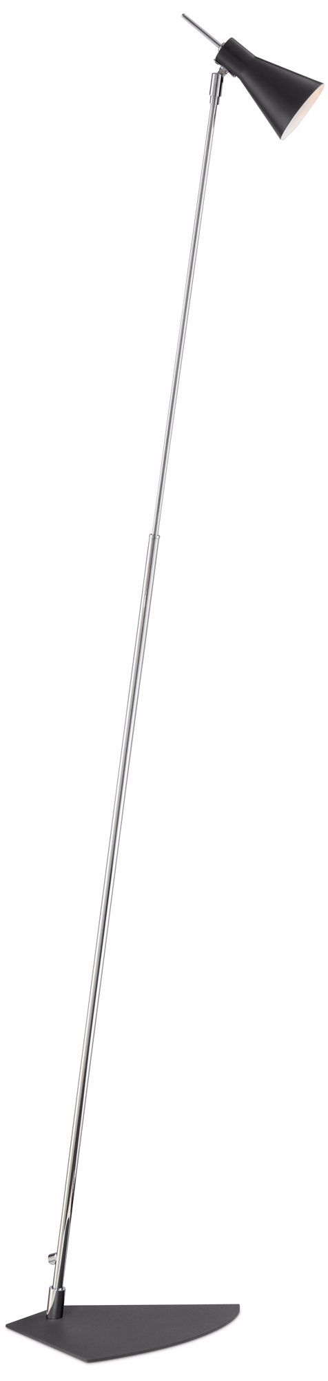 Black Finish Paddle Foot Halogen Floor Lamp