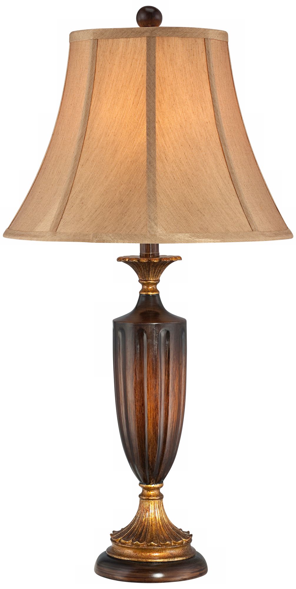 Traditional Bronze Fluted Table Lamp