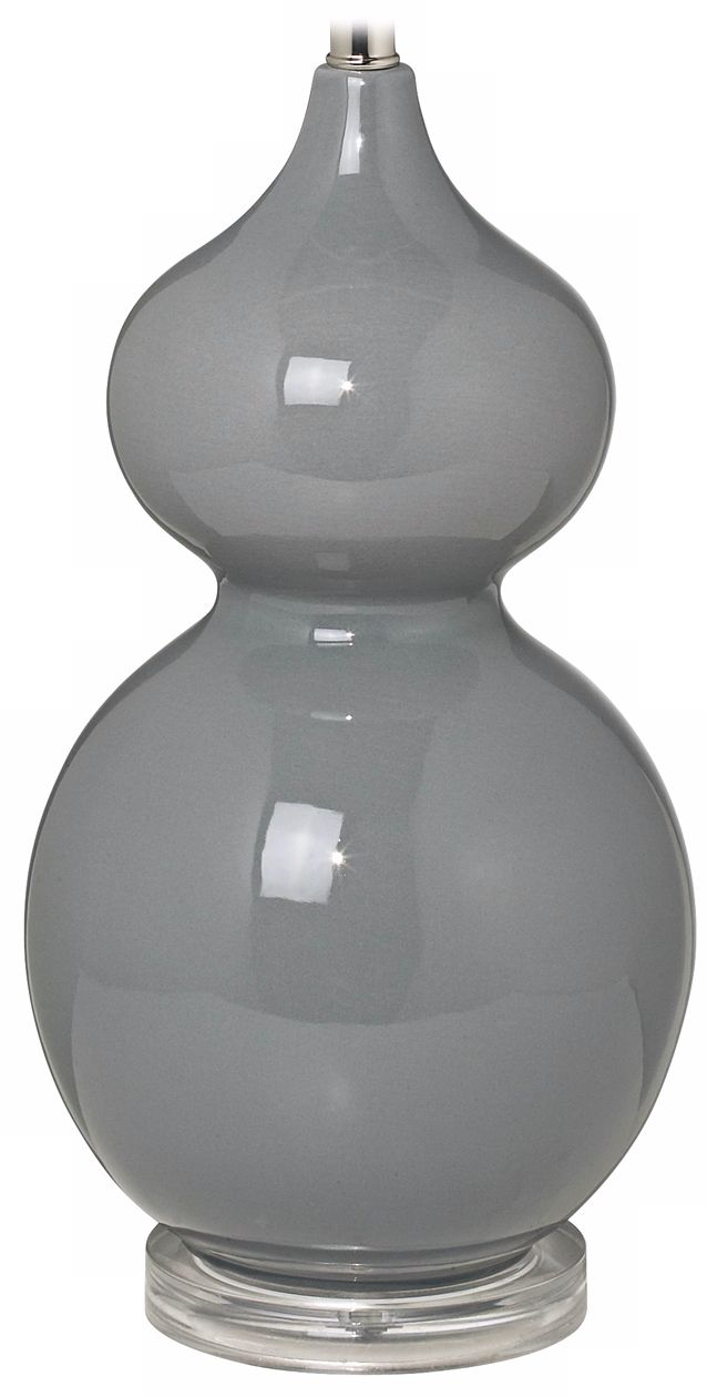 Double Gourd Slate Grey Ceramic Table Lamp Base