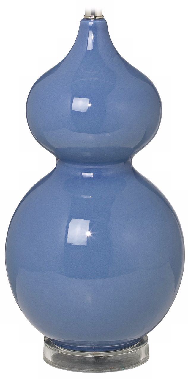 Double Gourd Slate Blue Ceramic Table Lamp Base
