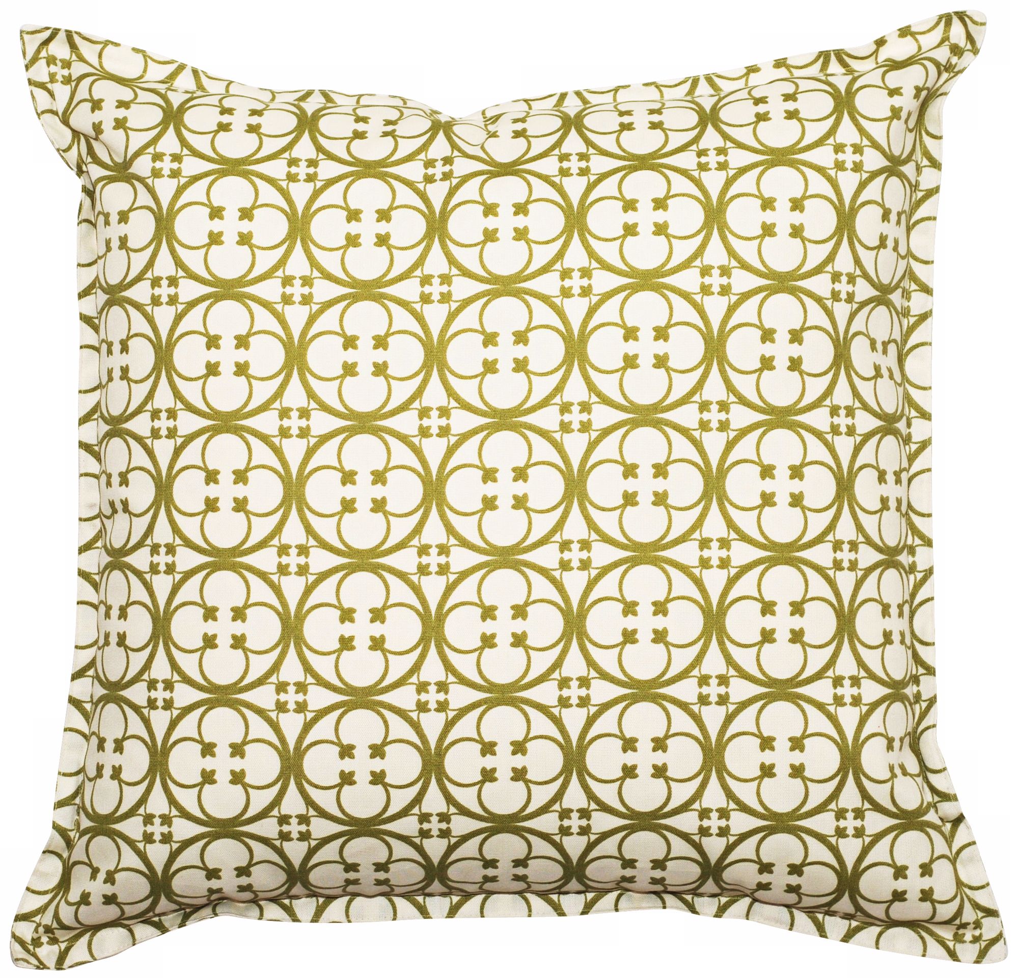 Green Betsy 18" Square Flanged Edge Outdoor Pillow