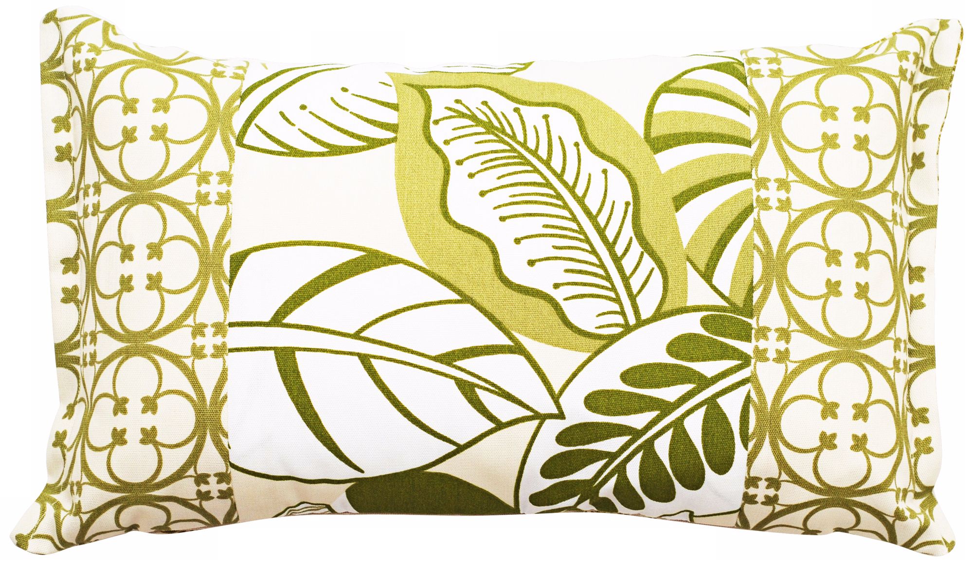 Leafy Rectangular Patched Outdoor Pillow