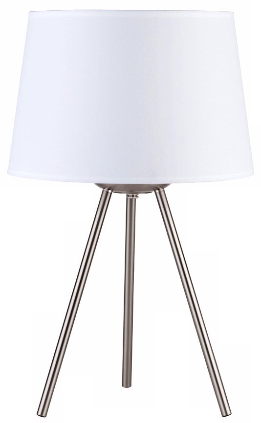 Lights Up! Weegee Small White Linen 20" High Table Lamp