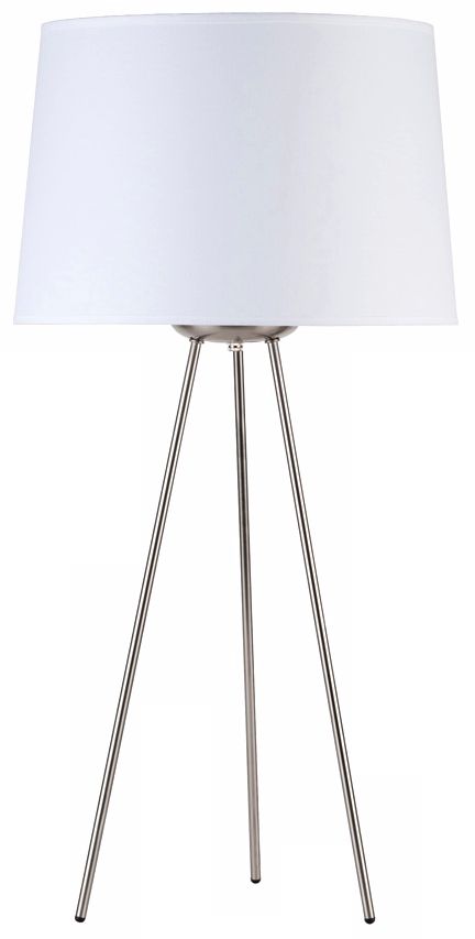 Lights Up! Weegee White Linen 27" High Table Lamp