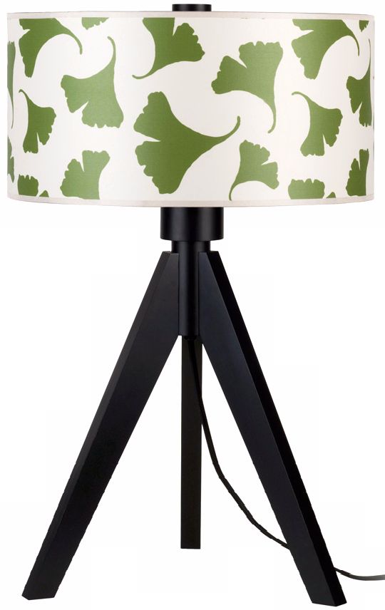 Lights Up! Woody 28" High Green Ginko Leaf Shade Table Lamp
