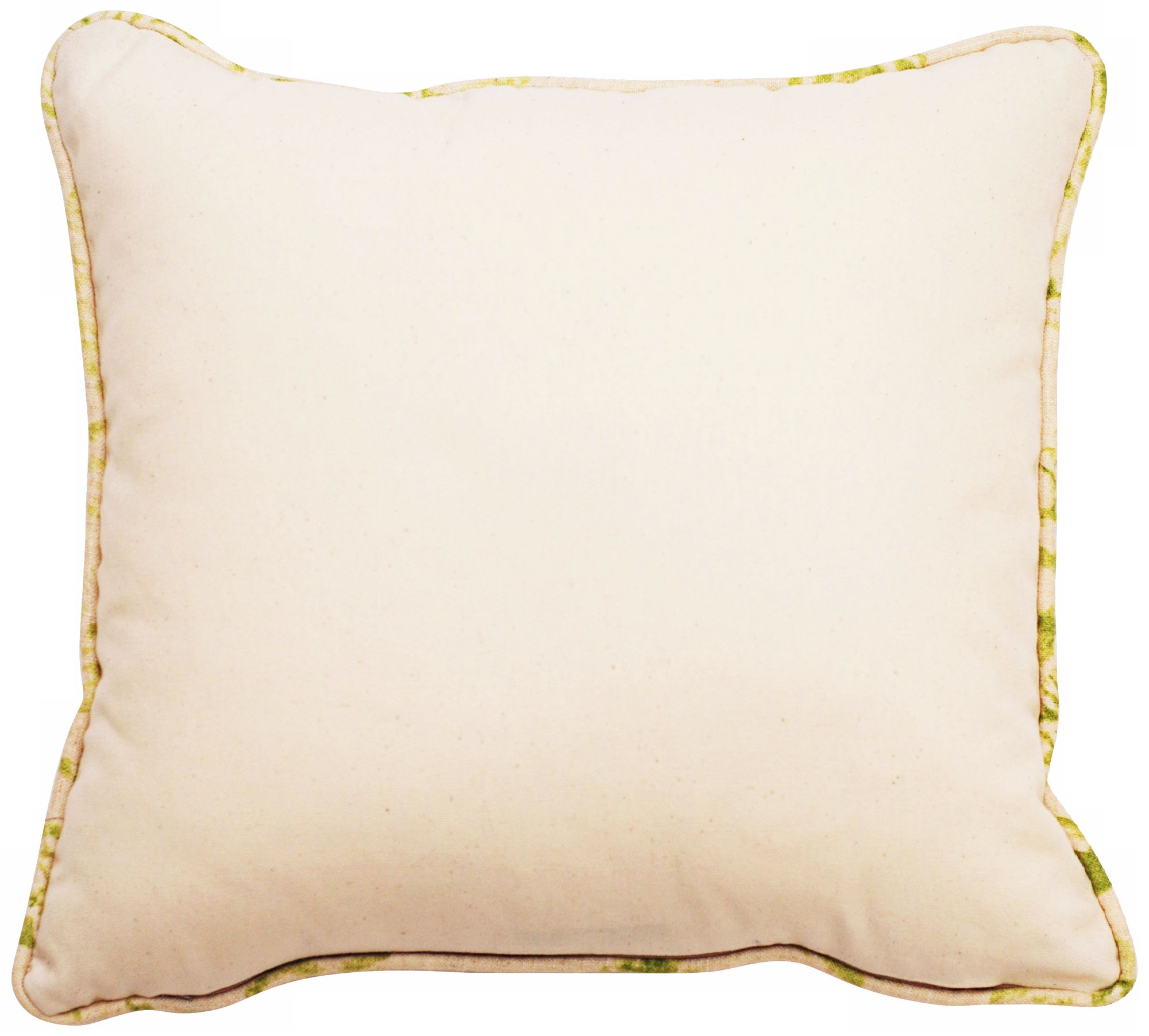 Bali Natural Green Welt 18 Square Linen Throw Pillow T6111