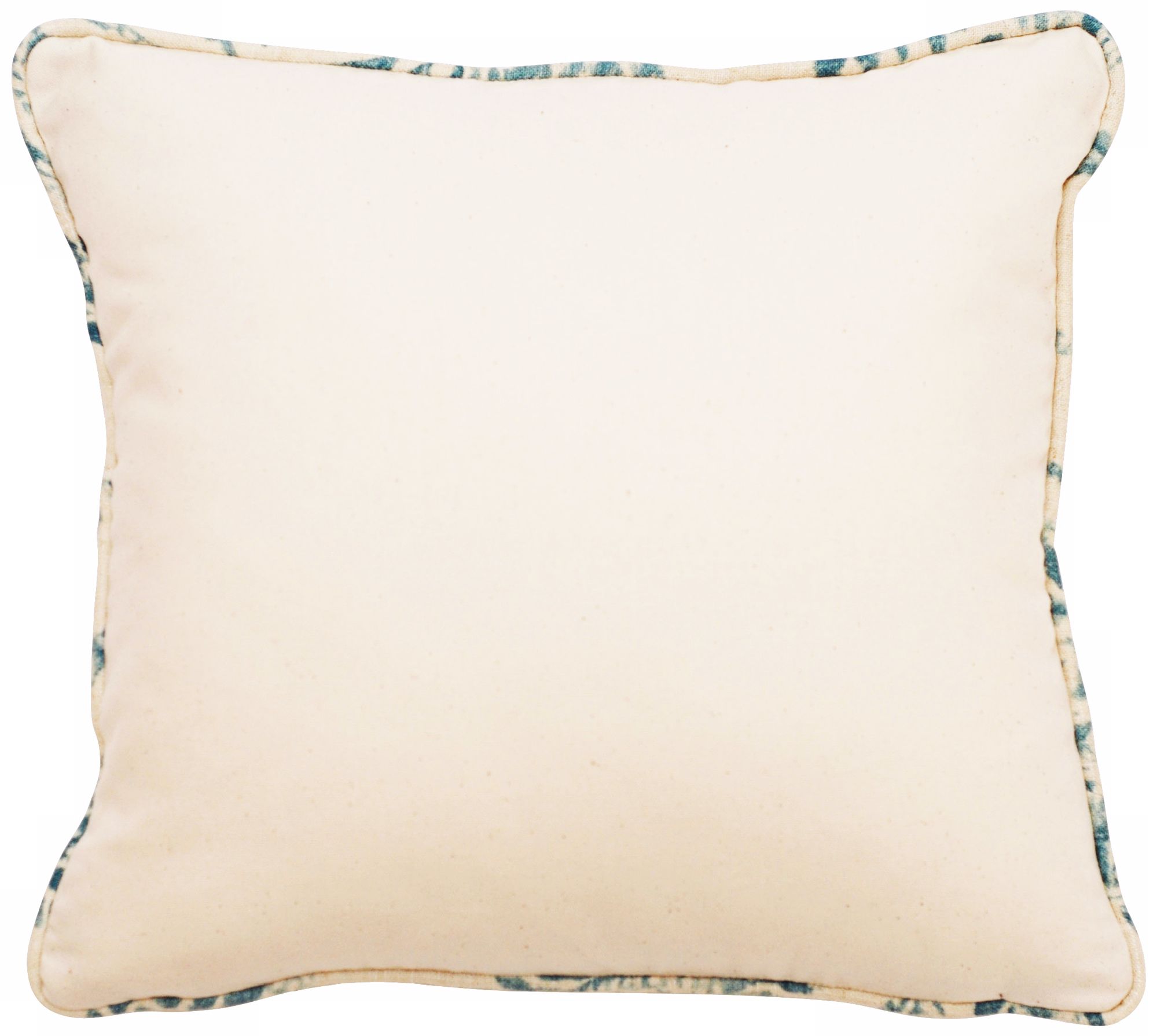 Bali Antique Blue Welt 18 Square Linen Throw Pillow T6137
