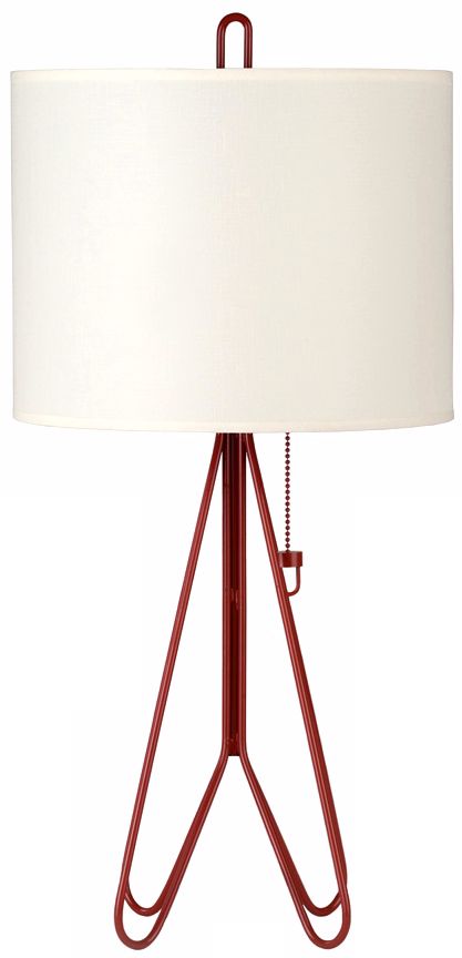 Lights Up Ivory Ipanema Drum Shade Table Lamp T6232