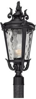 Casa Marseille 25 High Black Outdoor Post Light T6235