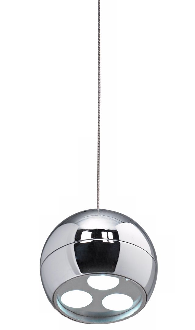 Possini Euro Design Chrome Sphere LED Mini Pendant Light