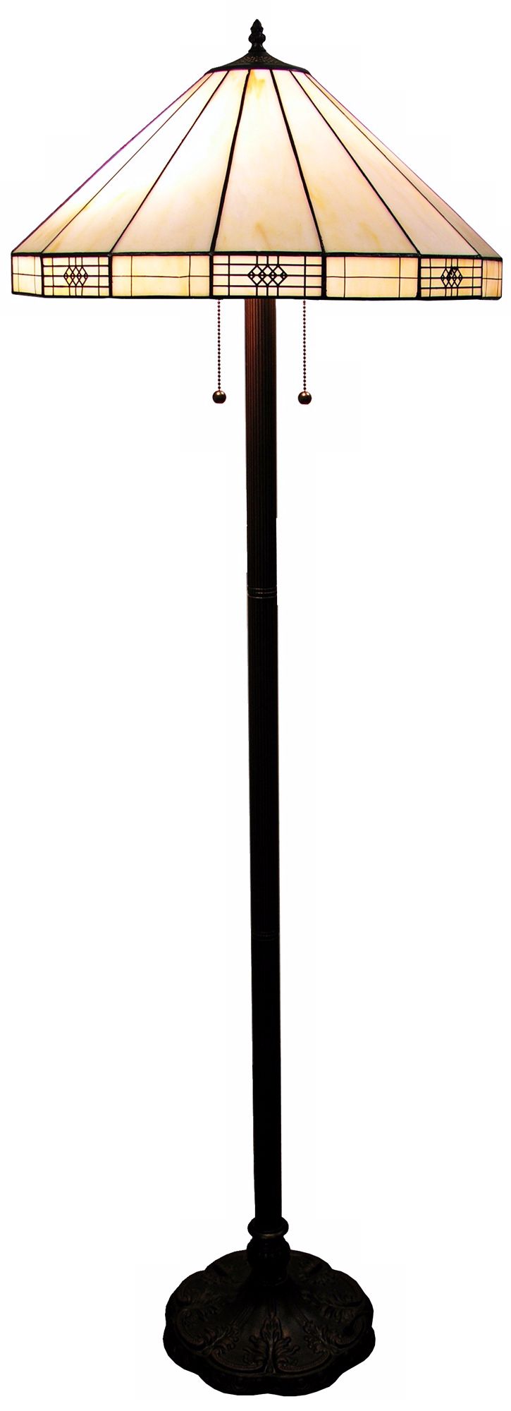Fox Hills Tiffany Style Art Glass Floor Lamp