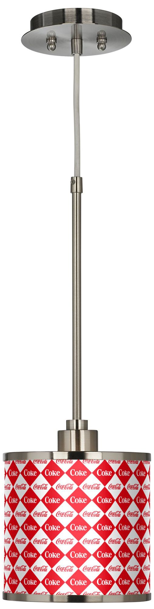 Coca-Cola® Diamond 7" Wide Mini Pendant Light