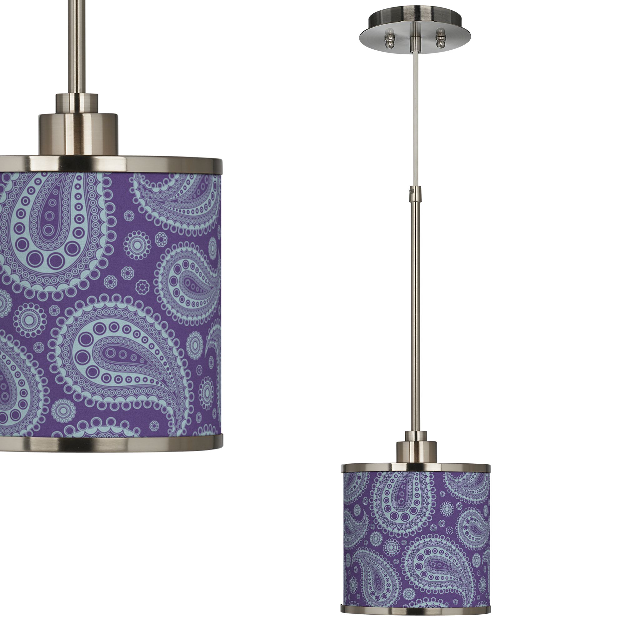 Paisley Power Giclee Glow Mini Pendant Light