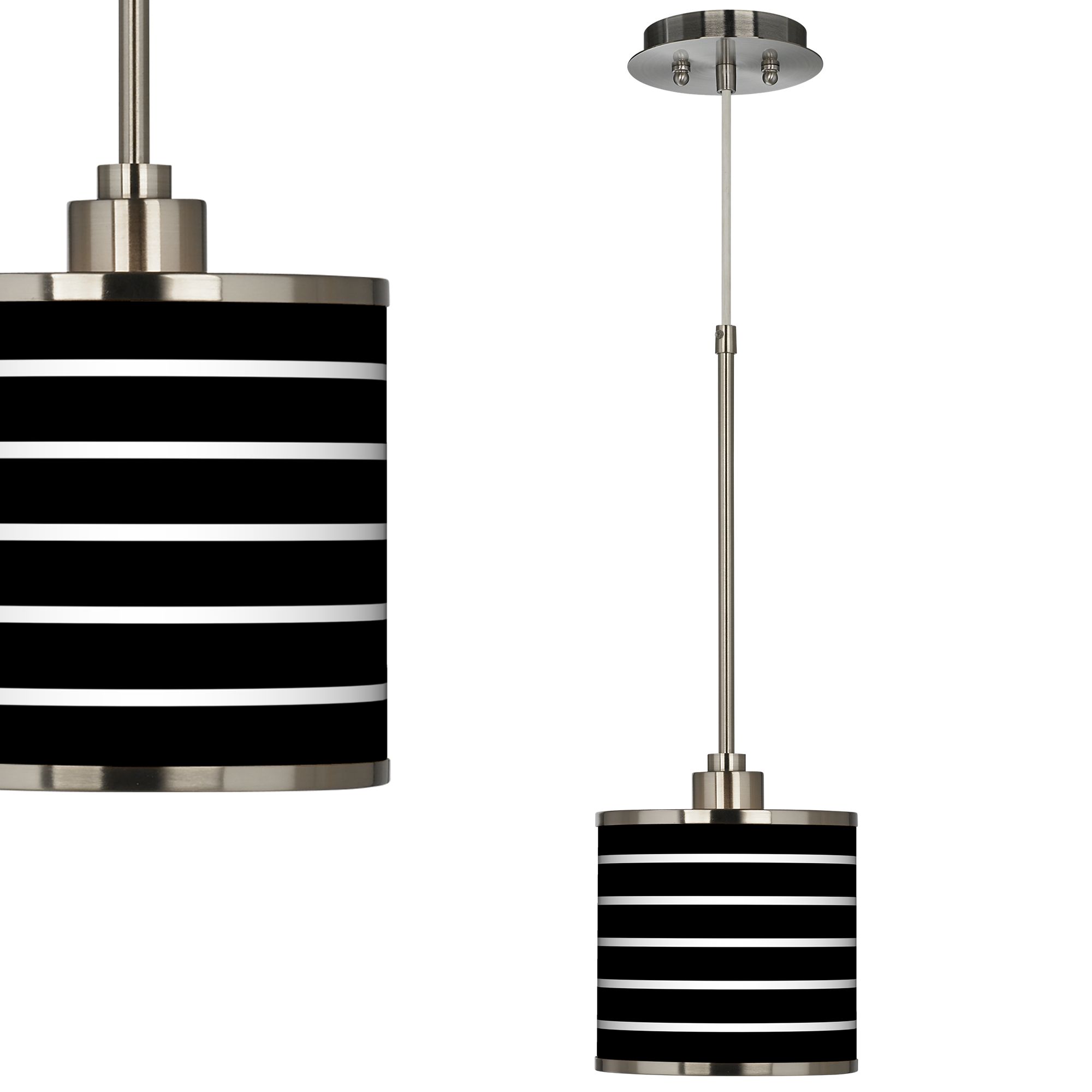 Bold Stripe Giclee Glow Mini Pendant Light