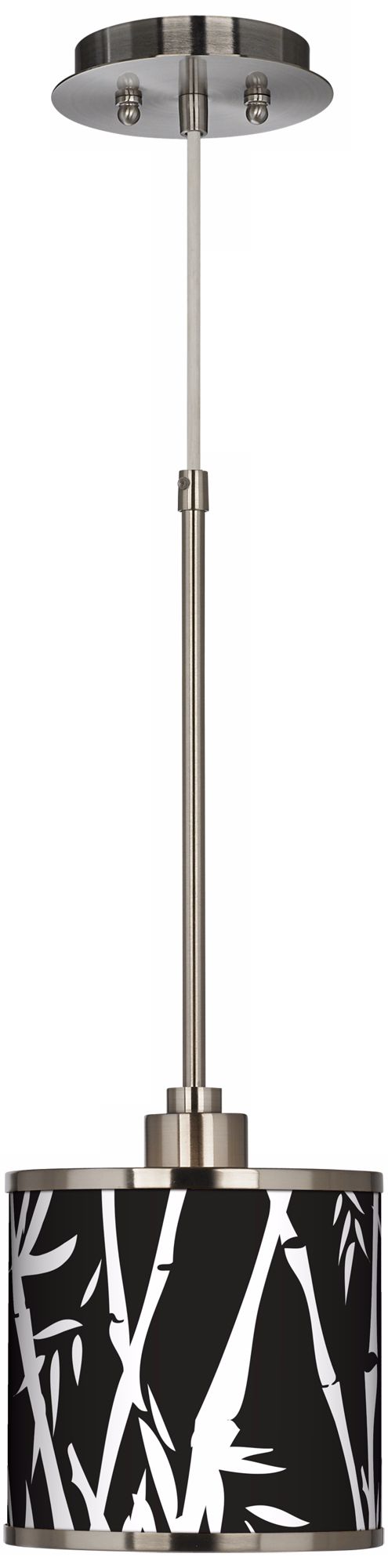 Night Bamboo Giclee Glow Mini Pendant Light