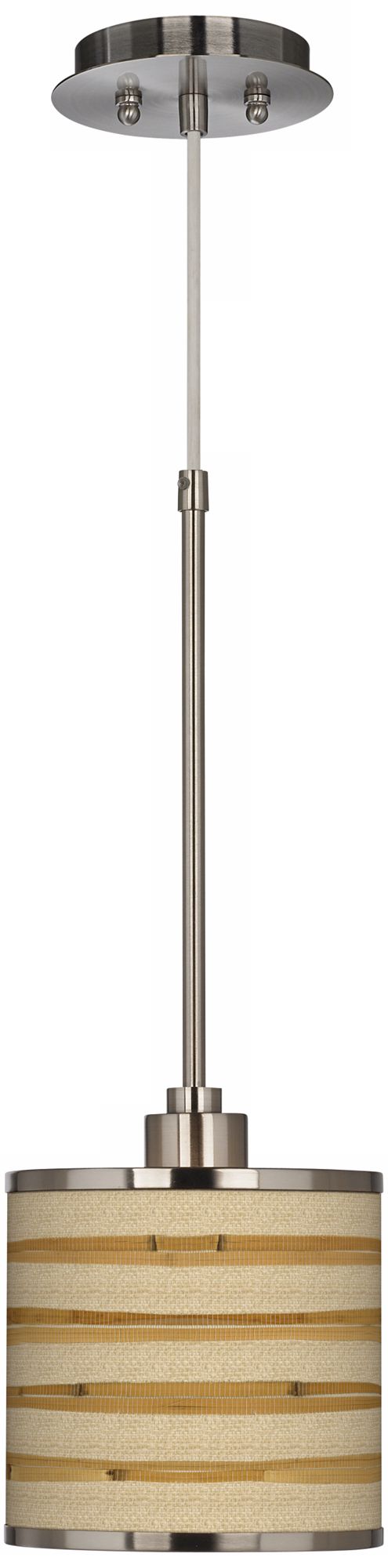 Bamboo Wrap Giclee Glow Mini Pendant Light